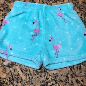 Blue flamingo sleeping shorts